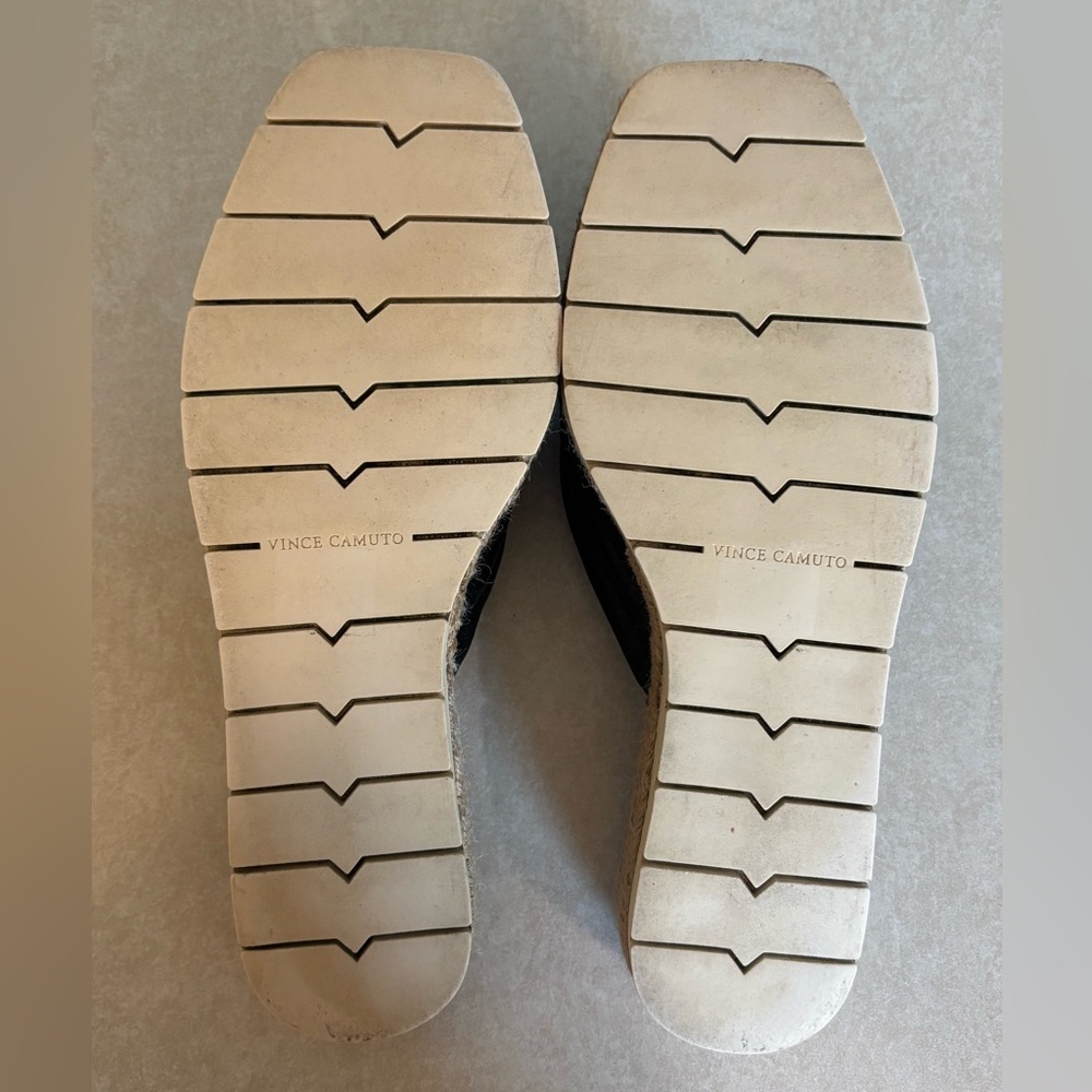 Vince Camuto Black Espadrille Platform Sandals Women’s Size 8.5 - Picture 8 of 9